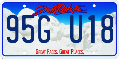 SD license plate 95GU18