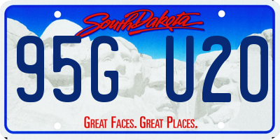 SD license plate 95GU20