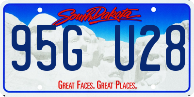 SD license plate 95GU28