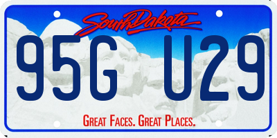 SD license plate 95GU29