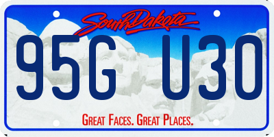 SD license plate 95GU30