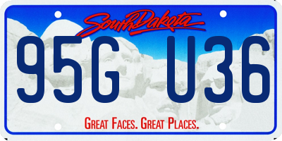 SD license plate 95GU36