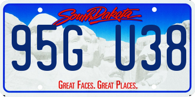 SD license plate 95GU38