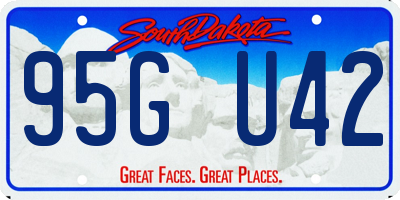 SD license plate 95GU42