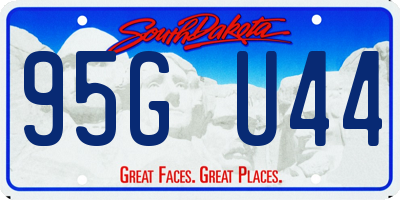 SD license plate 95GU44