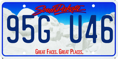 SD license plate 95GU46