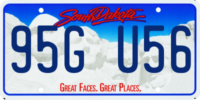 SD license plate 95GU56