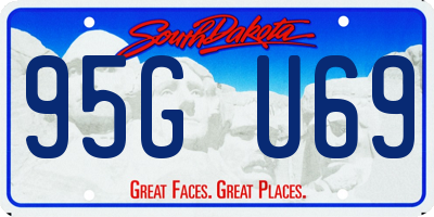 SD license plate 95GU69
