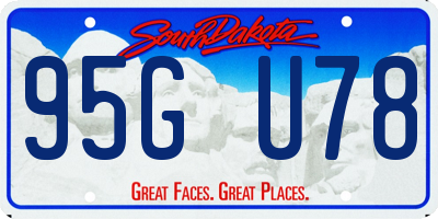 SD license plate 95GU78