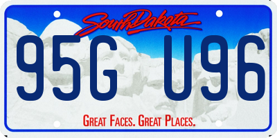 SD license plate 95GU96