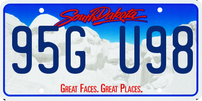 SD license plate 95GU98