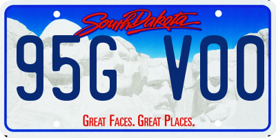 SD license plate 95GV00
