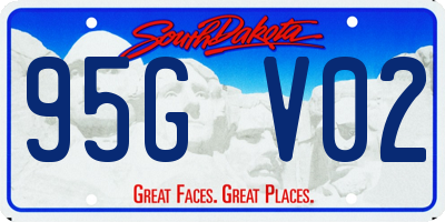 SD license plate 95GV02