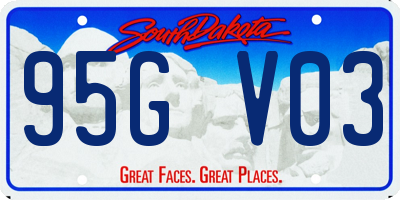 SD license plate 95GV03