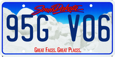 SD license plate 95GV06