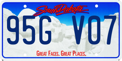 SD license plate 95GV07