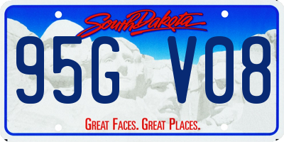 SD license plate 95GV08