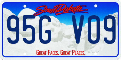 SD license plate 95GV09