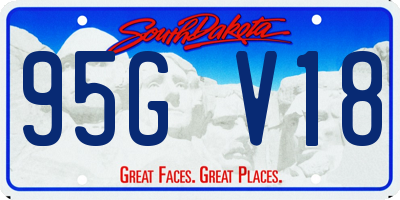 SD license plate 95GV18