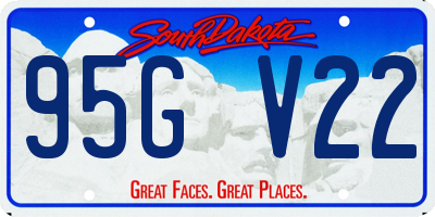 SD license plate 95GV22