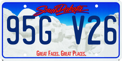 SD license plate 95GV26