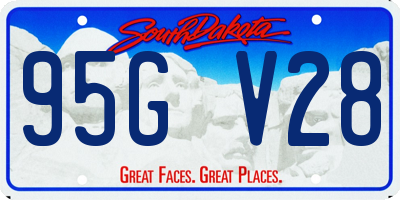 SD license plate 95GV28