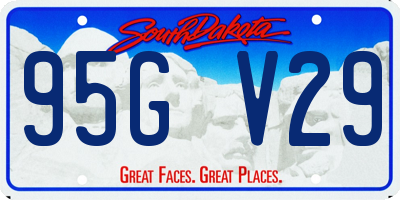 SD license plate 95GV29