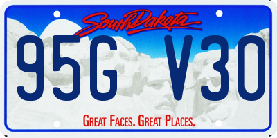 SD license plate 95GV30