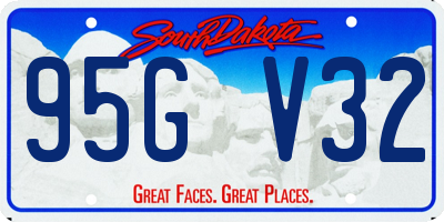 SD license plate 95GV32