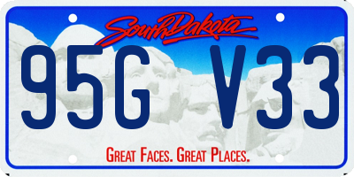 SD license plate 95GV33