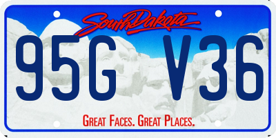 SD license plate 95GV36