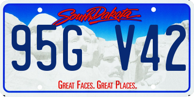 SD license plate 95GV42