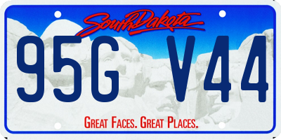 SD license plate 95GV44