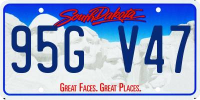 SD license plate 95GV47