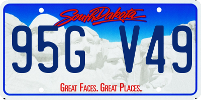 SD license plate 95GV49