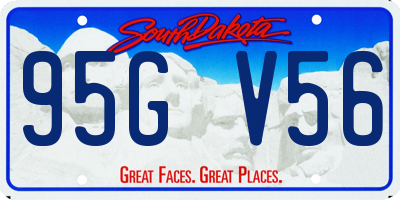SD license plate 95GV56