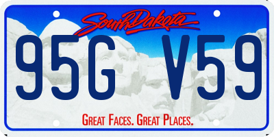SD license plate 95GV59