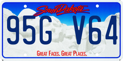 SD license plate 95GV64