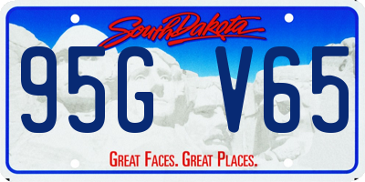 SD license plate 95GV65