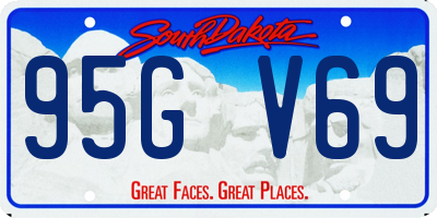 SD license plate 95GV69