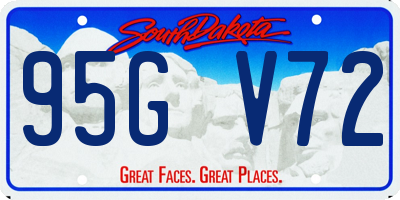 SD license plate 95GV72