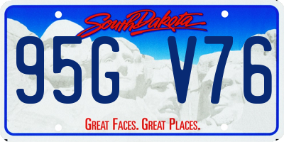SD license plate 95GV76