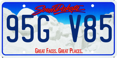 SD license plate 95GV85