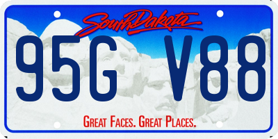 SD license plate 95GV88