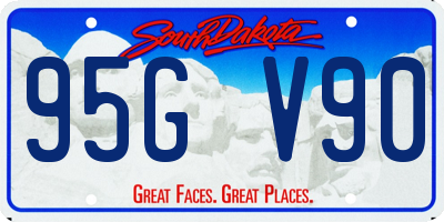 SD license plate 95GV90