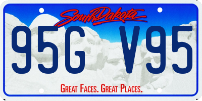 SD license plate 95GV95