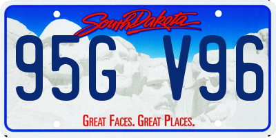 SD license plate 95GV96