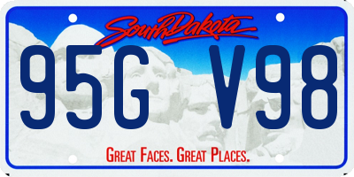 SD license plate 95GV98