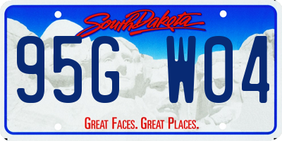 SD license plate 95GW04