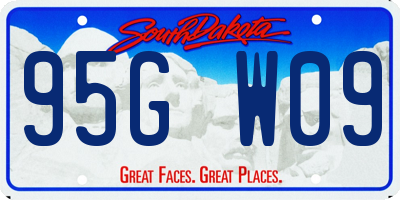 SD license plate 95GW09